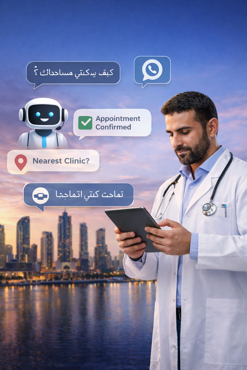 AI automation for healthcare clinics in Dubai with patient chat workflow